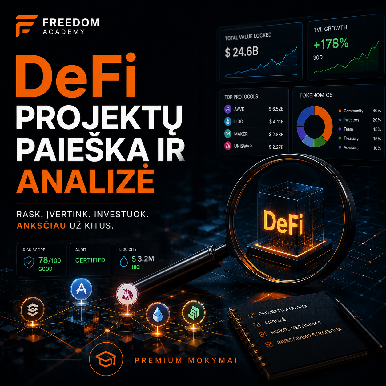 DeFi Projektų Paieška ir Analizė
